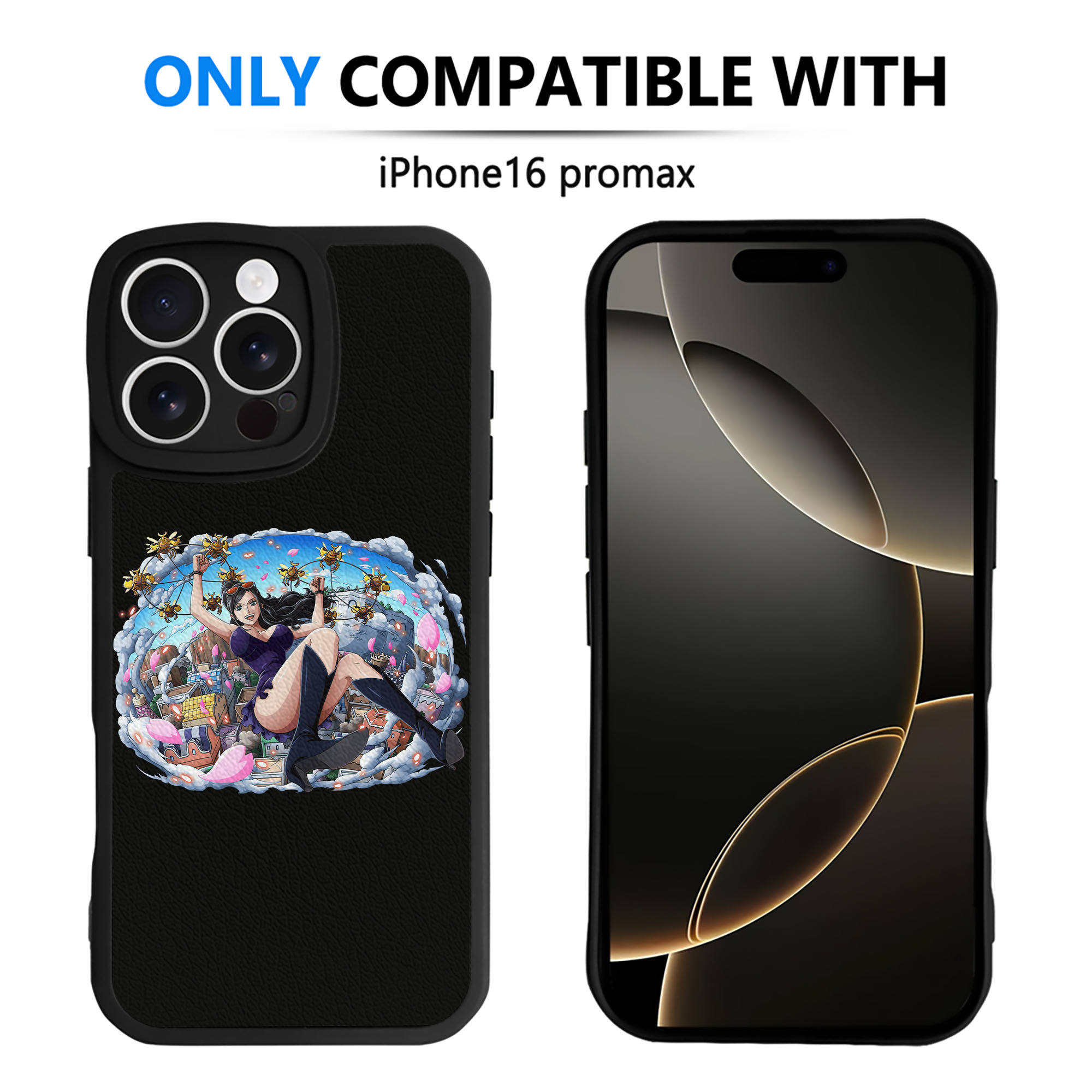 （画像用） ワンピース ニコ・ロビン ONE PIECE Nico Robin 【iPhone 16シリーズ対応】シリコンスマホケース（レザー調） 材質：シリコン